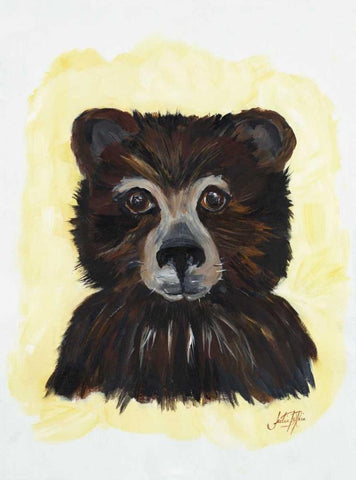 Bear Bear Black Ornate Wood Framed Art Print with Double Matting by DeRice, Julie