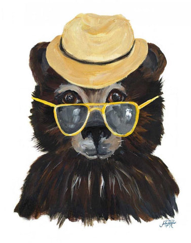 Proper Animals I White Modern Wood Framed Art Print with Double Matting by DeRice, Julie