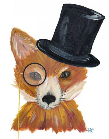 Proper Animals III White Modern Wood Framed Art Print with Double Matting by DeRice, Julie