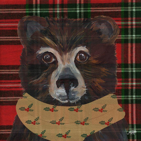 Holiday Animals I Black Modern Wood Framed Art Print by DeRice, Julie