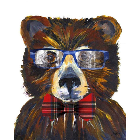 Beary Cool Gold Ornate Wood Framed Art Print with Double Matting by DeRice, Julie