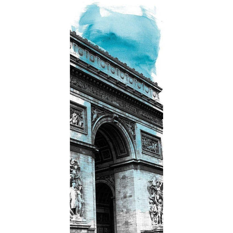 Watercolor France Panel I White Modern Wood Framed Art Print by Navas, Emily