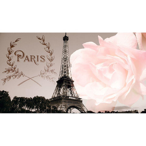 Vintage Paris Black Modern Wood Framed Art Print with Double Matting by Navas, Emily