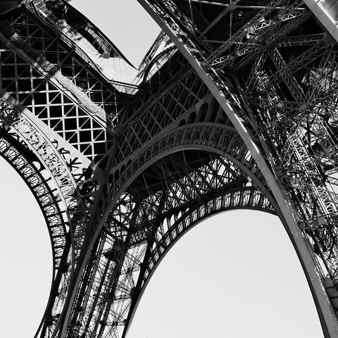 Eiffel Views Square II White Modern Wood Framed Art Print by Navas, Emily