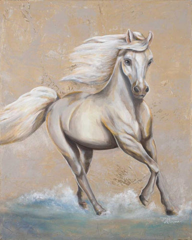 Freedom Run Black Ornate Wood Framed Art Print with Double Matting by Hakimipour, Tiffany