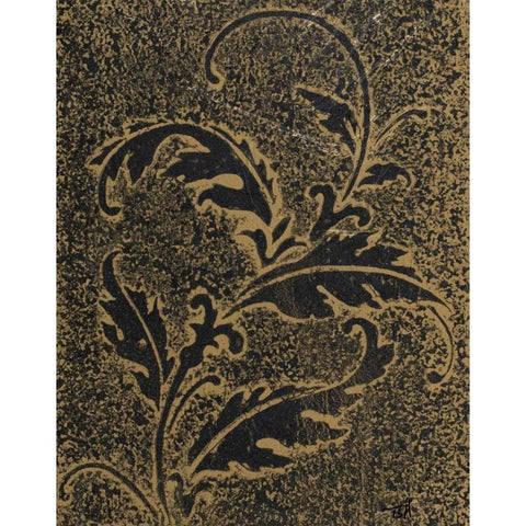 Leaf Scroll IV White Modern Wood Framed Art Print by Hakimipour, Tiffany