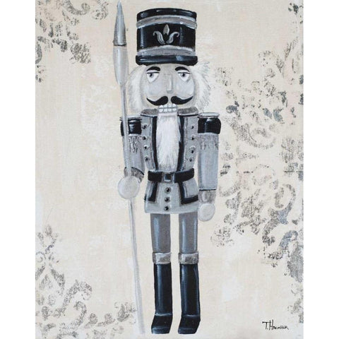 Gray Nutcracker I Gold Ornate Wood Framed Art Print with Double Matting by Hakimipour, Tiffany