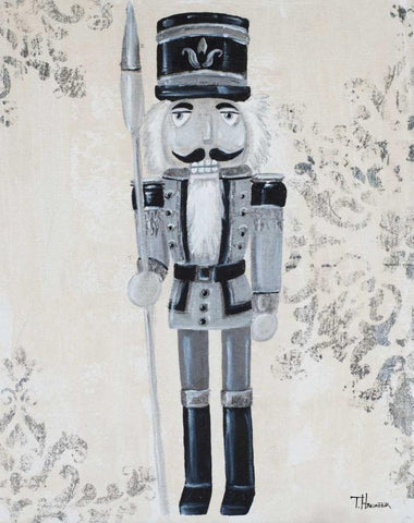 Gray Nutcracker I White Modern Wood Framed Art Print with Double Matting by Hakimipour, Tiffany