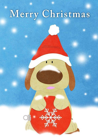 Christmas Barks I Black Ornate Wood Framed Art Print with Double Matting by SD Graphics Studio