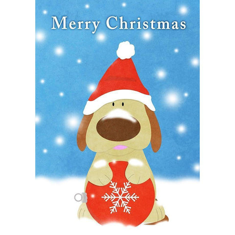 Christmas Barks I Black Modern Wood Framed Art Print by SD Graphics Studio