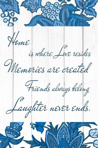 Home is Where Love Resides Black Ornate Wood Framed Art Print with Double Matting by Loreth, Lanie