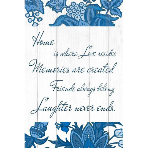 Home is Where Love Resides White Modern Wood Framed Art Print by Loreth, Lanie