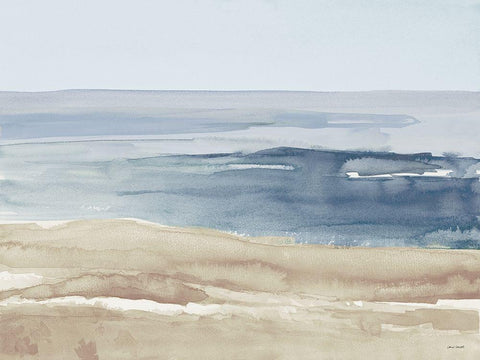 Soft Coastlines I White Modern Wood Framed Art Print with Double Matting by Loreth, Lanie