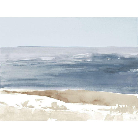 Soft Coastlines II Black Modern Wood Framed Art Print with Double Matting by Loreth, Lanie