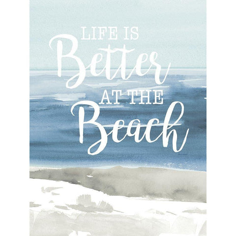 At the Beach Black Modern Wood Framed Art Print with Double Matting by Loreth, Lanie