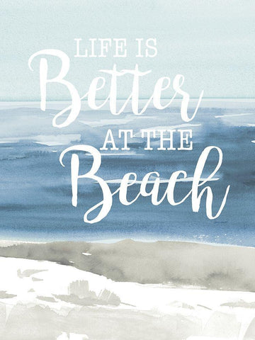 At the Beach White Modern Wood Framed Art Print with Double Matting by Loreth, Lanie