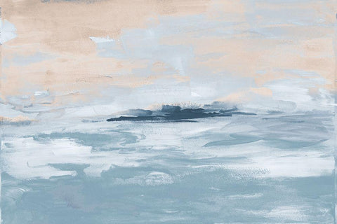 Muted Modern Serenity White Modern Wood Framed Art Print with Double Matting by Loreth, Lanie