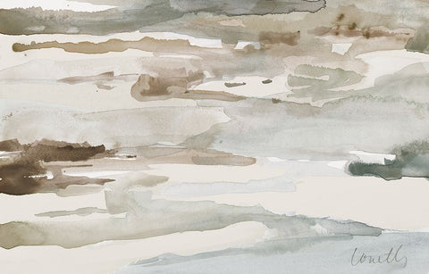 Natural Abstract White Modern Wood Framed Art Print with Double Matting by Loreth, Lanie