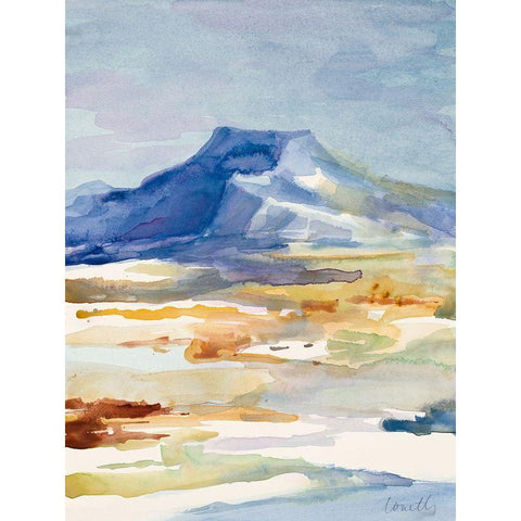 Abiquiu Butte White Modern Wood Framed Art Print by Loreth, Lanie