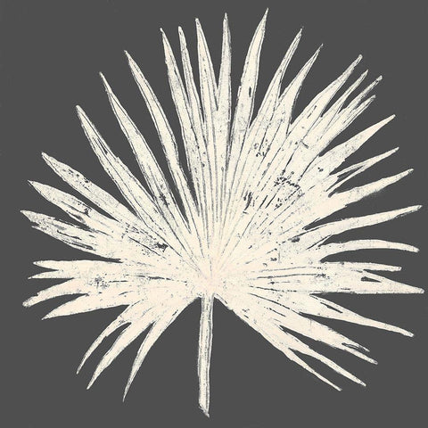 Sophisticated Palm Leaf I White Modern Wood Framed Art Print with Double Matting by Pinto, Patricia