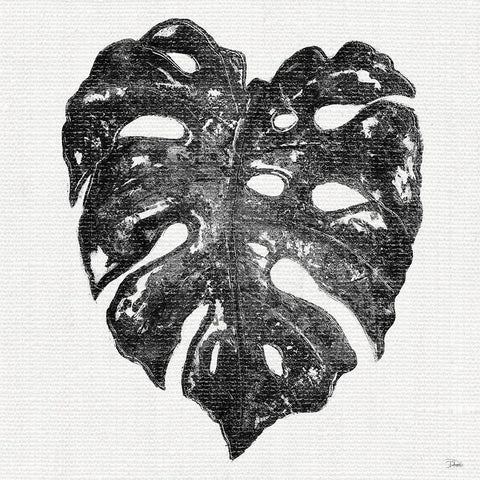 Dark Leaf Palm II Black Modern Wood Framed Art Print by Pinto, Patricia