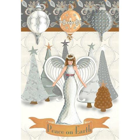 Angel Wonderland Earth Black Modern Wood Framed Art Print with Double Matting by Metz, Andi