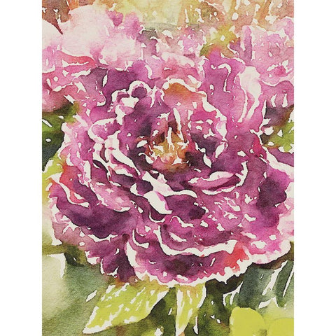Purple Blossoms Black Modern Wood Framed Art Print by Navas, Emily