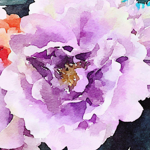 Purple Flower White Modern Wood Framed Art Print by Navas, Emily