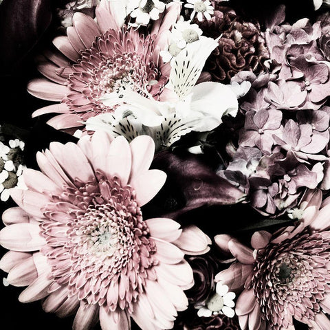 Moody Bouquet White Modern Wood Framed Art Print by Navas, Emily