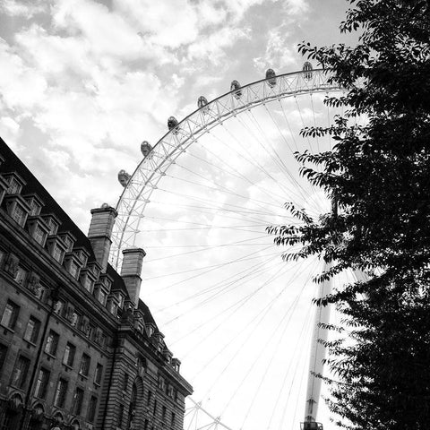 London Scene III White Modern Wood Framed Art Print by Navas, Emily