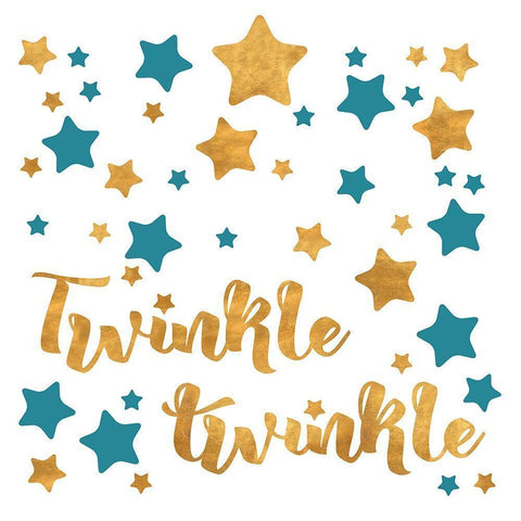 Twinkle Twinkle White Modern Wood Framed Art Print by SD Graphics Studio