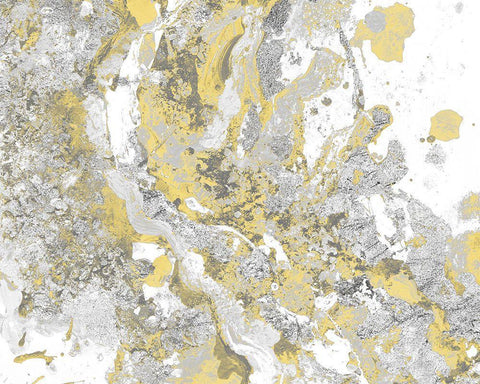 Space Turbulence I White Modern Wood Framed Art Print with Double Matting by Pinto, Patricia