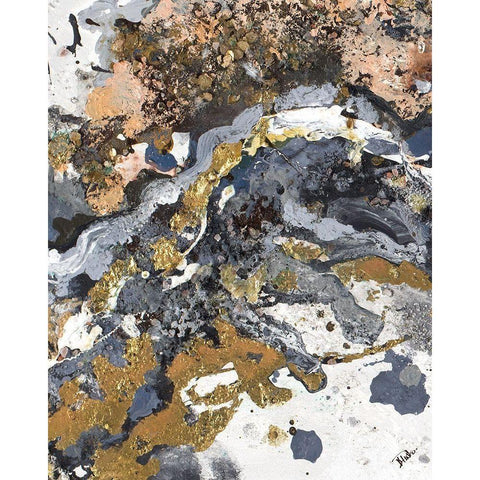 Turbulence Rectangle I Black Modern Wood Framed Art Print with Double Matting by Pinto, Patricia