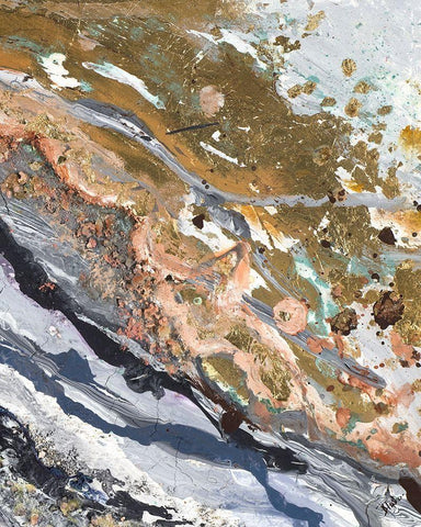 Turbulence Rectangle II Black Ornate Wood Framed Art Print with Double Matting by Pinto, Patricia