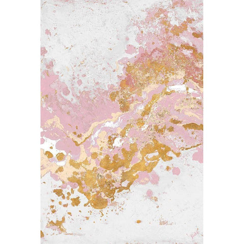 Pink Turbulence Black Modern Wood Framed Art Print with Double Matting by Pinto, Patricia