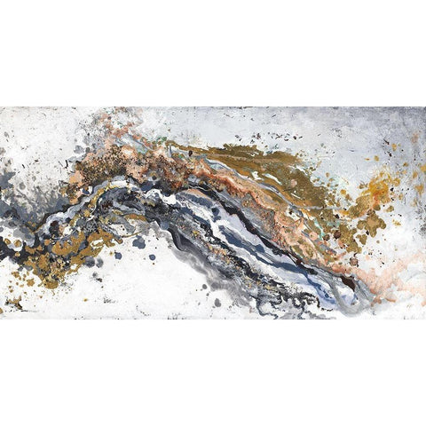 Turbulence Gold Ornate Wood Framed Art Print with Double Matting by Pinto, Patricia