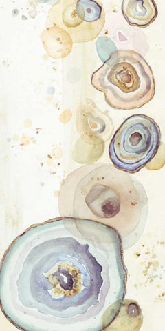 Tall Agates Flying Watercolor White Modern Wood Framed Art Print with Double Matting by Pinto, Patricia