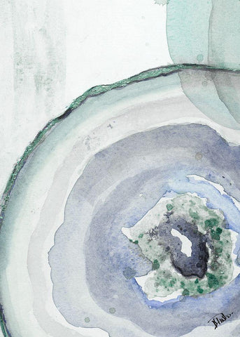 Cool Agate Fragment I Black Ornate Wood Framed Art Print with Double Matting by Pinto, Patricia