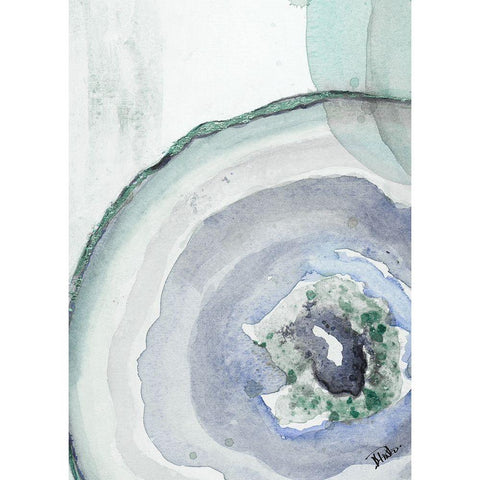 Cool Agate Fragment I Black Modern Wood Framed Art Print by Pinto, Patricia