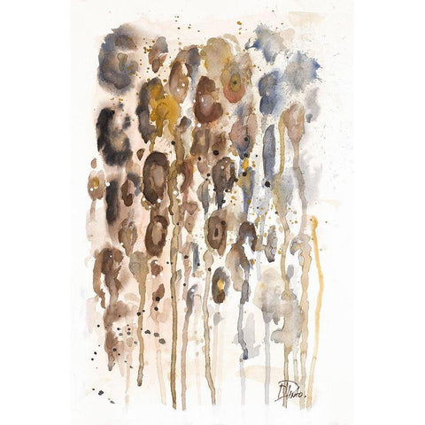 Watercolor Animal Skin I Black Modern Wood Framed Art Print by Pinto, Patricia