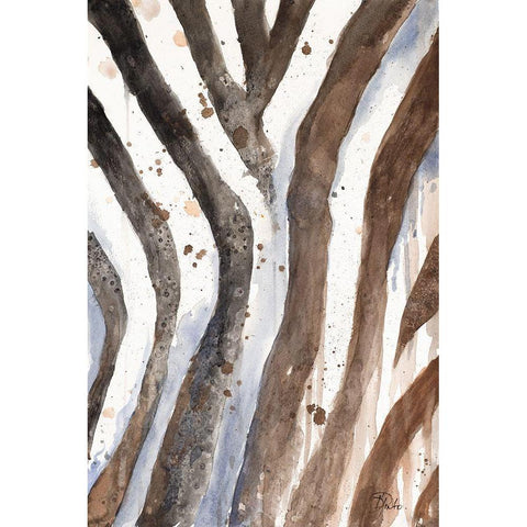 Watercolor Animal Skin II Black Modern Wood Framed Art Print with Double Matting by Pinto, Patricia
