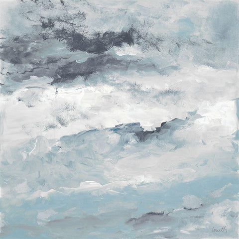 Sea Meets Storm I White Modern Wood Framed Art Print with Double Matting by Loreth, Lanie