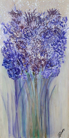 Lavender Strong II Black Ornate Wood Framed Art Print with Double Matting by Gonzalez, Roberto