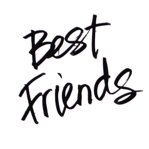 Best Friends Gold Ornate Wood Framed Art Print with Double Matting by SD Graphics Studio