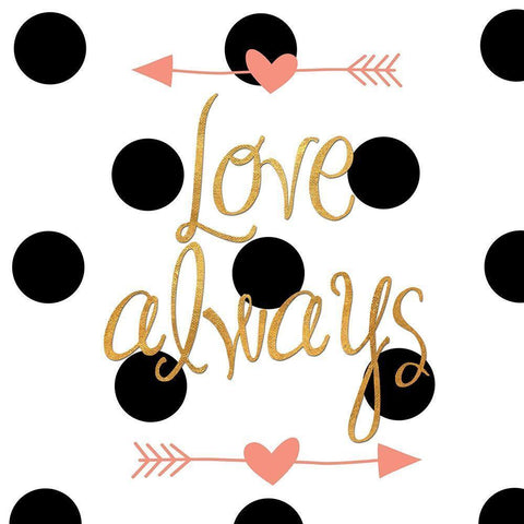 Love Always White Modern Wood Framed Art Print with Double Matting by SD Graphics Studio