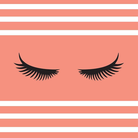Lashes White Modern Wood Framed Art Print by SD Graphics Studio