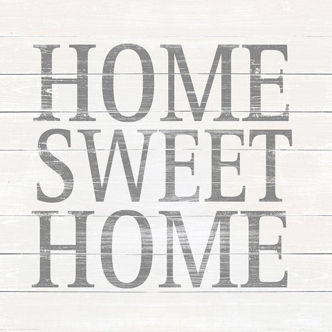 Home Sweet Home White Modern Wood Framed Art Print by SD Graphics Studio