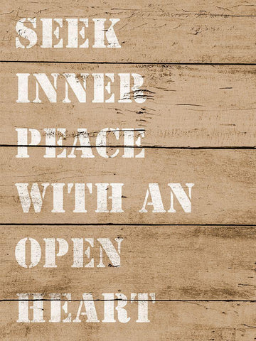 Seek Inner Peace Black Ornate Wood Framed Art Print with Double Matting by SD Graphics Studio