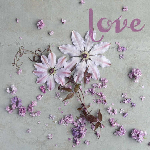 Love Black Modern Wood Framed Art Print with Double Matting by Gardner, Sarah