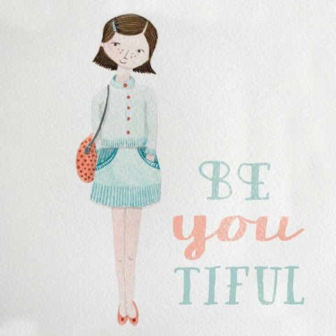 Be Girl I Black Modern Wood Framed Art Print with Double Matting by Gardner, Sarah